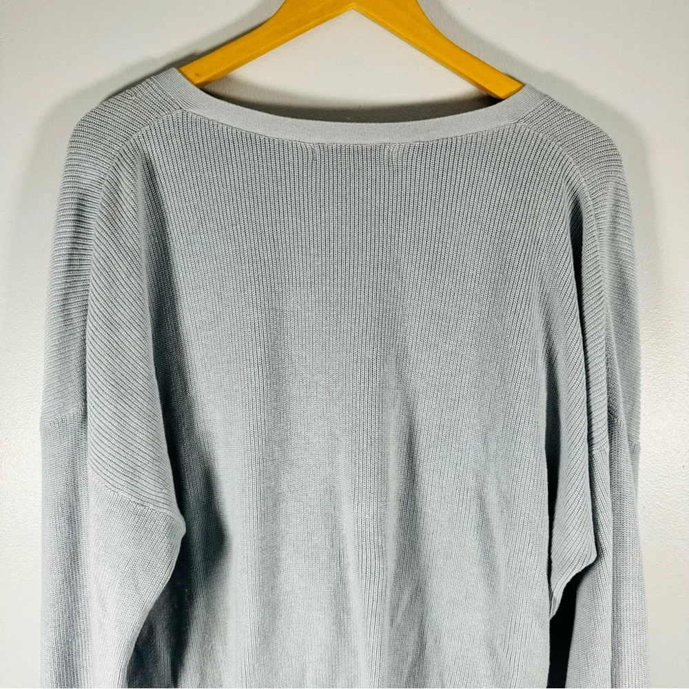 NWT Banana Republic Forever Wrap Sweater Comfy Light Blue Knit Women's - Picture 4 of 8